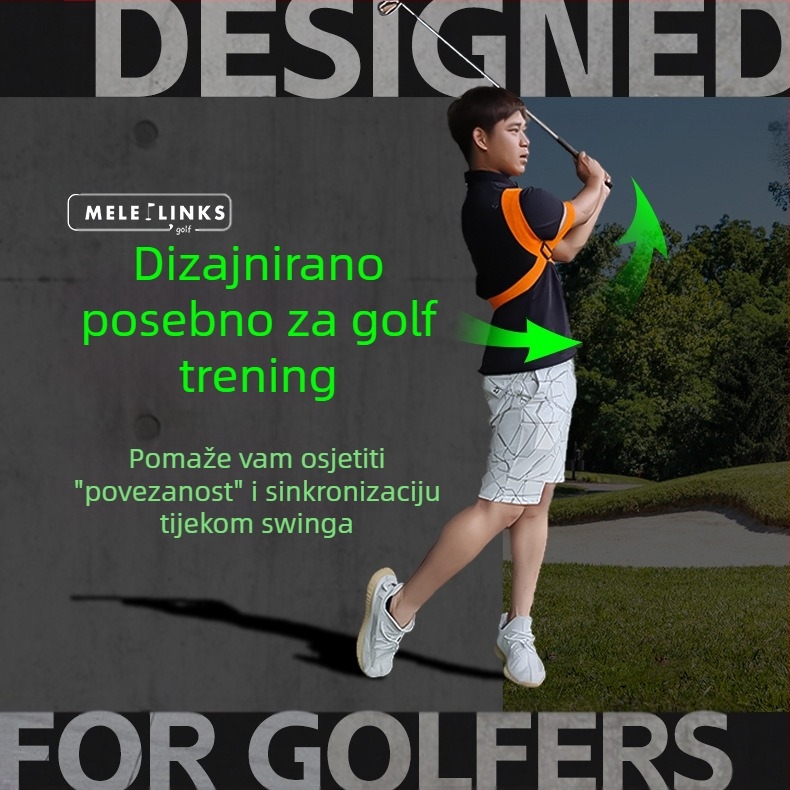 Korektivni pojas za golf, elastični pojas za povezivanje s nadlakticom, pomoćni pribor za početnike, uređaj za trening zamaha u golfu
