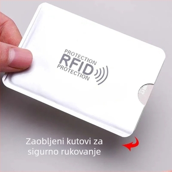 Navlaka za bankovne kartice, antimagnetska, protiv krađe, kućište s četkicom za certifikat, zaštita od čitanja, aluminijska folija, limena papirna navlaka za kartice, navlaka za osobnu iskaznicu