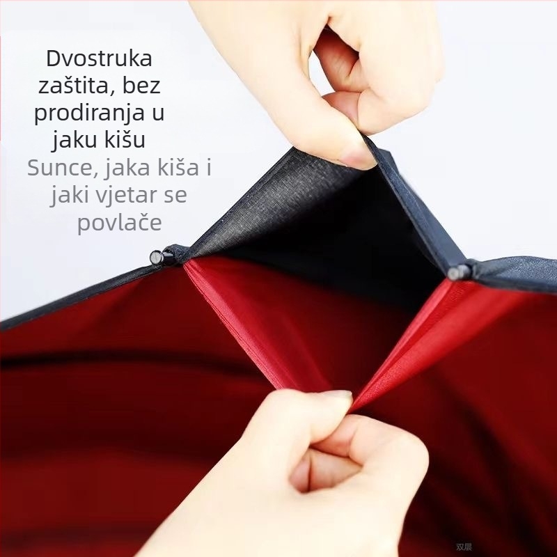 24-kosni kišobran s automatskim dvostrukim kukom i ravnom šipkom, veleprodaja sunčanog kišobrana, prilagođenog reklamnog kišobrana, otpornog na vjetar, poslovnog kišobrana s dugom ručkom