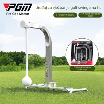 PGM Novi golfski uložak za vježbanje swingom, rotacija od 360 stupnjeva, podesiva visina, prijenosni
