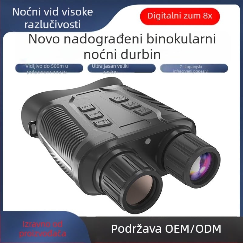 Novi prekogranični 4K uređaj za noćno gledanje u boji za slabu svjetlost, ultra jasan veliki zaslon s 8x digitalnim zumom, infracrveni uređaj za noćno gledanje na otvorenom