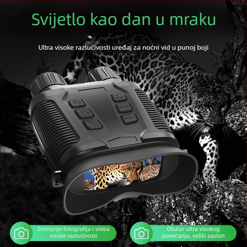 Novi prekogranični 4K uređaj za noćno gledanje u boji za slabu svjetlost, ultra jasan veliki zaslon s 8x digitalnim zumom, infracrveni uređaj za noćno gledanje na otvorenom