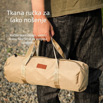 Kamperski šator, vjetra od užeta, alat za čavle na tlu, kozmetička torba, pribor za kampiranje, kozmetička torba, vanjska torba, vrećica za čavle na tlu, cilindrična torba