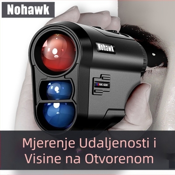 Laserski daljinomjer, teleskop, visokoprecizno ručno mjerenje udaljenosti, infracrveno elektroničko ravnalo, vanjsko za golf, vanjsko za golf