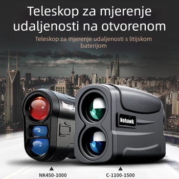 Laserski daljinomjer, teleskop, visokoprecizno ručno mjerenje udaljenosti, infracrveno elektroničko ravnalo, vanjsko za golf, vanjsko za golf