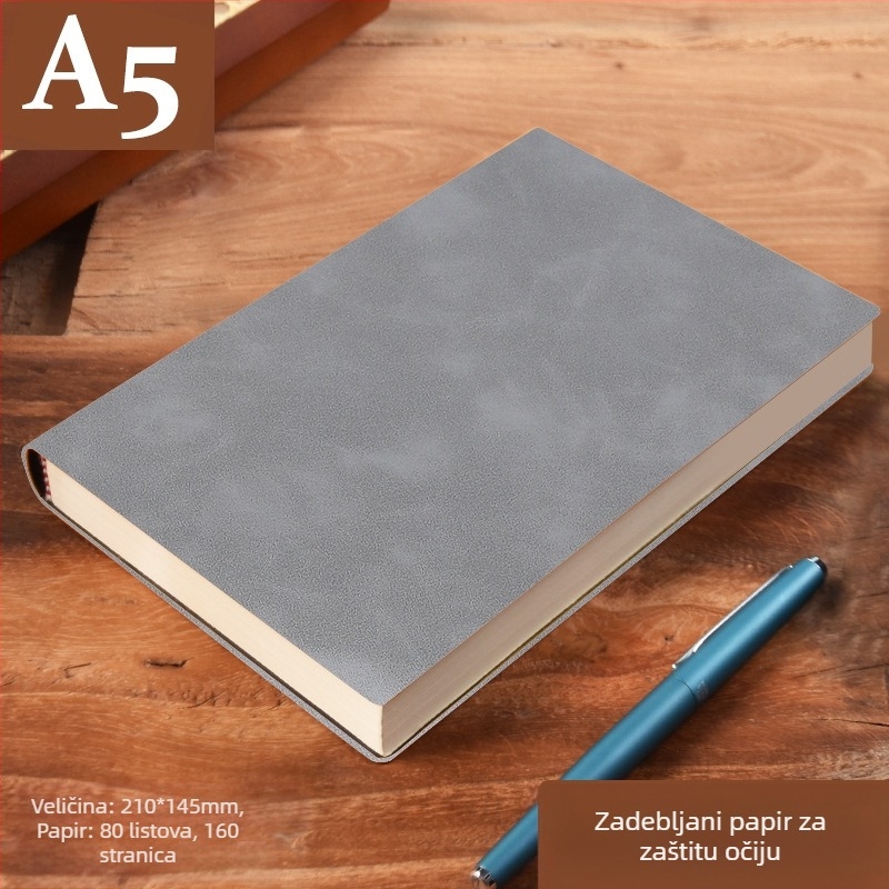 Bilježnica od debele kože s kopčom, poslovni ljudi, jednostavni studenti, 5, knjiga za evidenciju sastanaka