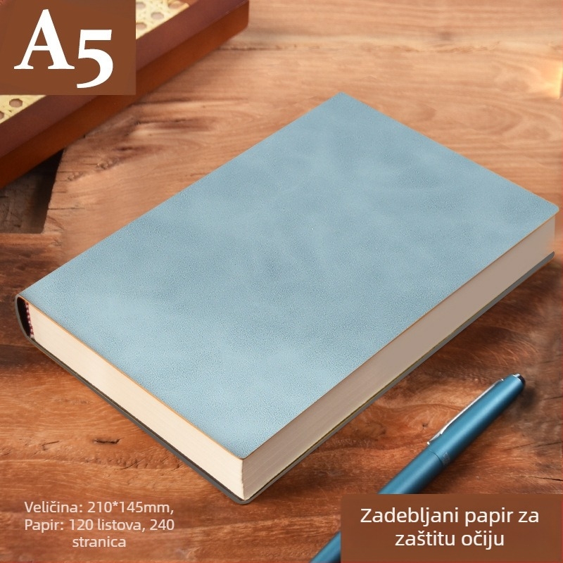 Bilježnica od debele kože s kopčom, poslovni ljudi, jednostavni studenti, 5, knjiga za evidenciju sastanaka