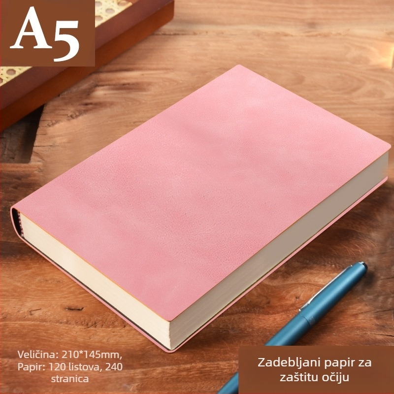 Bilježnica od debele kože s kopčom, poslovni ljudi, jednostavni studenti, 5, knjiga za evidenciju sastanaka