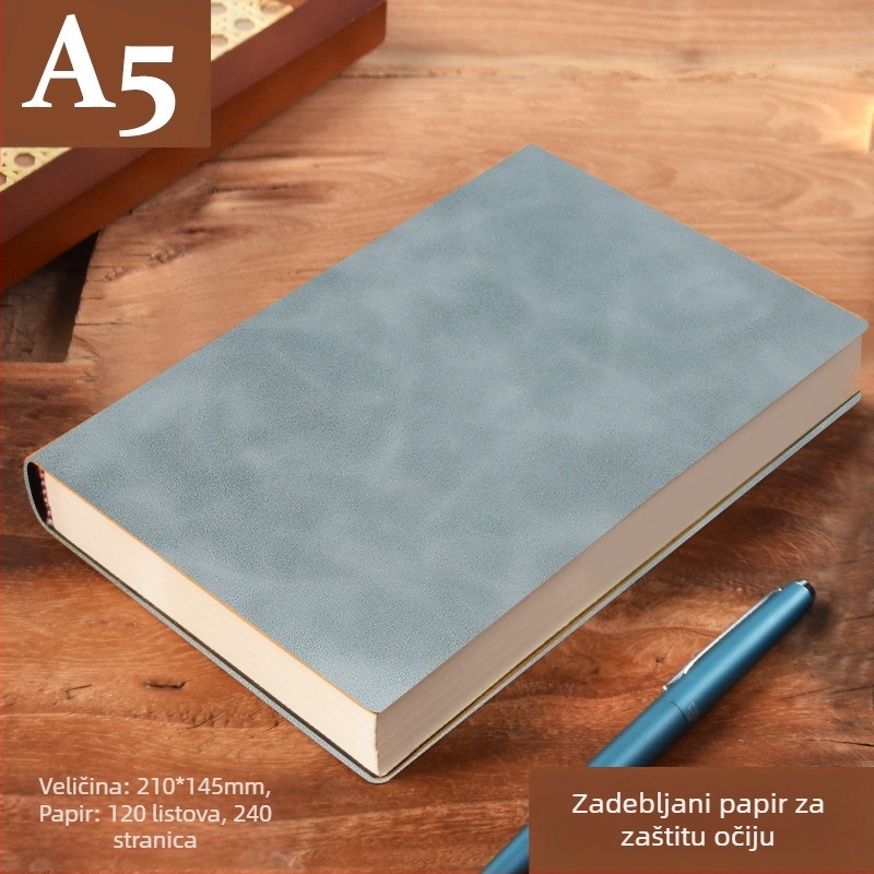 Bilježnica od debele kože s kopčom, poslovni ljudi, jednostavni studenti, 5, knjiga za evidenciju sastanaka