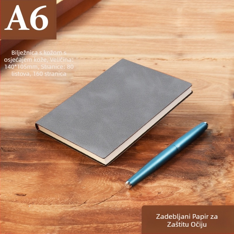 Bilježnica od debele kože s kopčom, poslovni ljudi, jednostavni studenti, 5, knjiga za evidenciju sastanaka