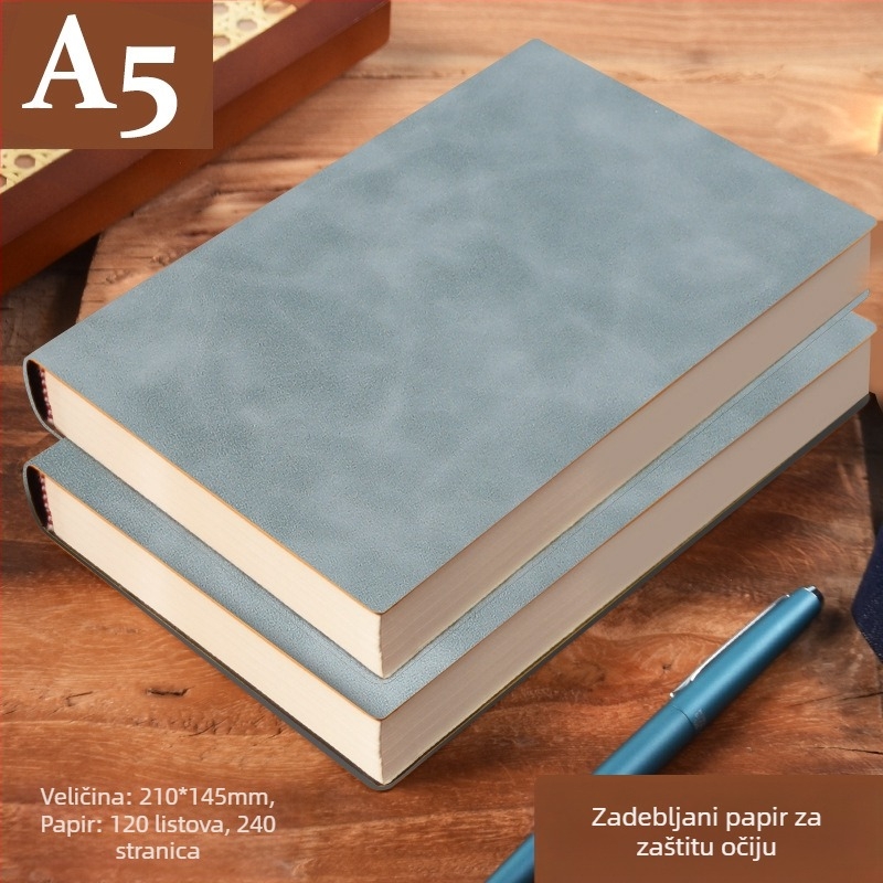 Bilježnica od debele kože s kopčom, poslovni ljudi, jednostavni studenti, 5, knjiga za evidenciju sastanaka