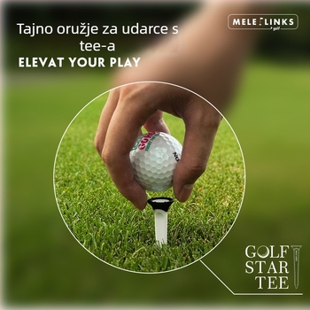 Kombinacija dugih i kratkih golfskih čavala Merit star tee može se podesiti za poboljšanje stabilnosti, plastični tee