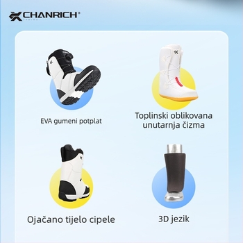 Cipele za snowboarding za odrasle, BOA žica, brzo nošenje, skijaške cipele, muška i ženska skijaška oprema, tople neklizajuće čizme za snijeg