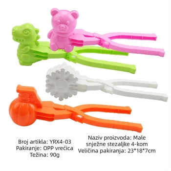 Prekogranična veleprodaja štipaljki za snijeg za djecu, zimska igračka za vanjsku upotrebu, štipaljke za snijeg, interaktivni set za borbu snijegom