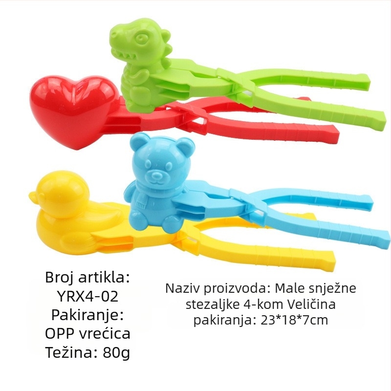 Prekogranična veleprodaja štipaljki za snijeg za djecu, zimska igračka za vanjsku upotrebu, štipaljke za snijeg, interaktivni set za borbu snijegom