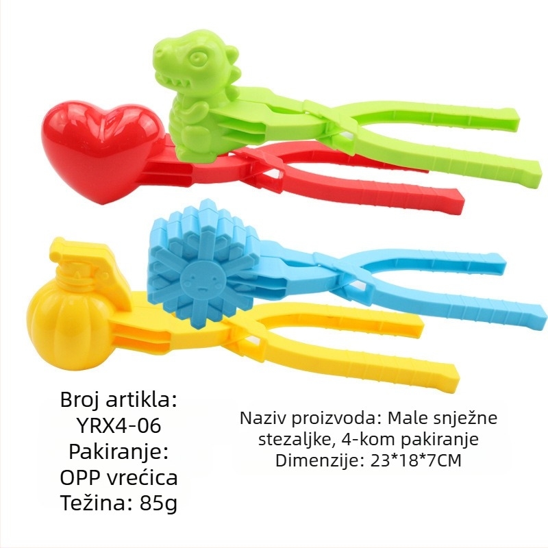 Prekogranična veleprodaja štipaljki za snijeg za djecu, zimska igračka za vanjsku upotrebu, štipaljke za snijeg, interaktivni set za borbu snijegom