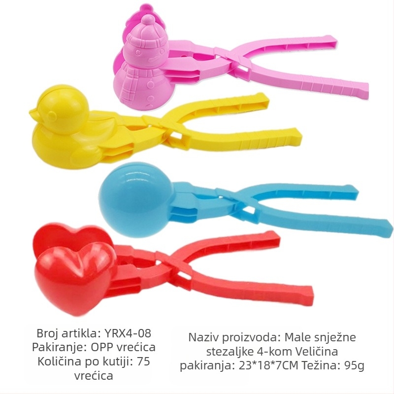 Prekogranična veleprodaja štipaljki za snijeg za djecu, zimska igračka za vanjsku upotrebu, štipaljke za snijeg, interaktivni set za borbu snijegom