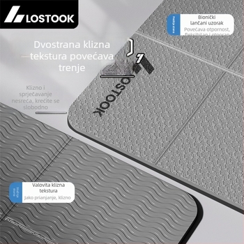 Sklopiva prostirka za jogu, neklizajuća, proširena, zadebljana, prostirka za fitness, kućna tiha, proširena, zadebljana, prostirka za vježbanje na veliko