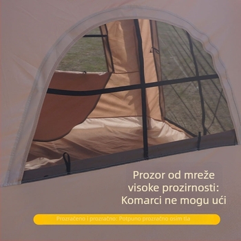 Dvostruki brzootvarajući napuhani šator za kampiranje preko noći, zvjezdano nebo, otporan na kišu, mali greben, vanjski šator sa zračnim stupom bez postavljanja