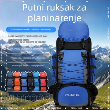 Planinarska torba velikog kapaciteta 90L, vanjski ruksak, vodoodbojni, planinarski, kamperski, putni, za muškarce