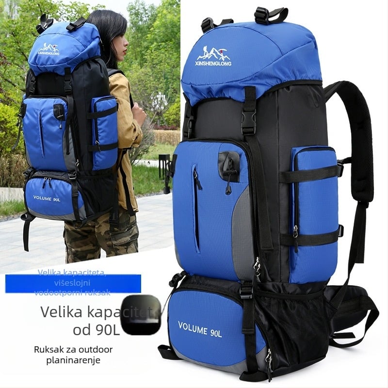 Planinarska torba velikog kapaciteta 90L, vanjski ruksak, vodoodbojni, planinarski, kamperski, putni, za muškarce