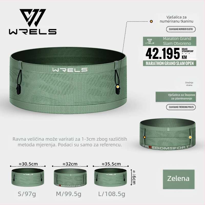 Wrels Vanjska profesionalna torba za trčanje oko struka Muška višenamjenska sportska torba za ketle Pojas za mobitel Ženska oprema