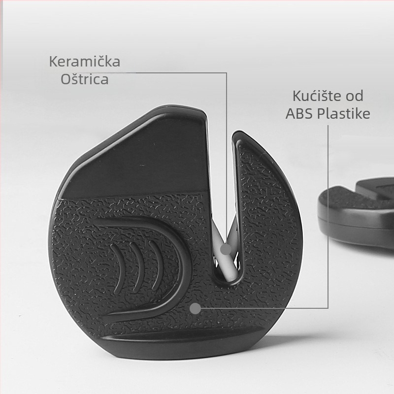 Mini alat za oštrenje, mali brzi i prijenosni novi keramički kamen za oštrenje za vanjsku upotrebu s privjeskom za ključeve