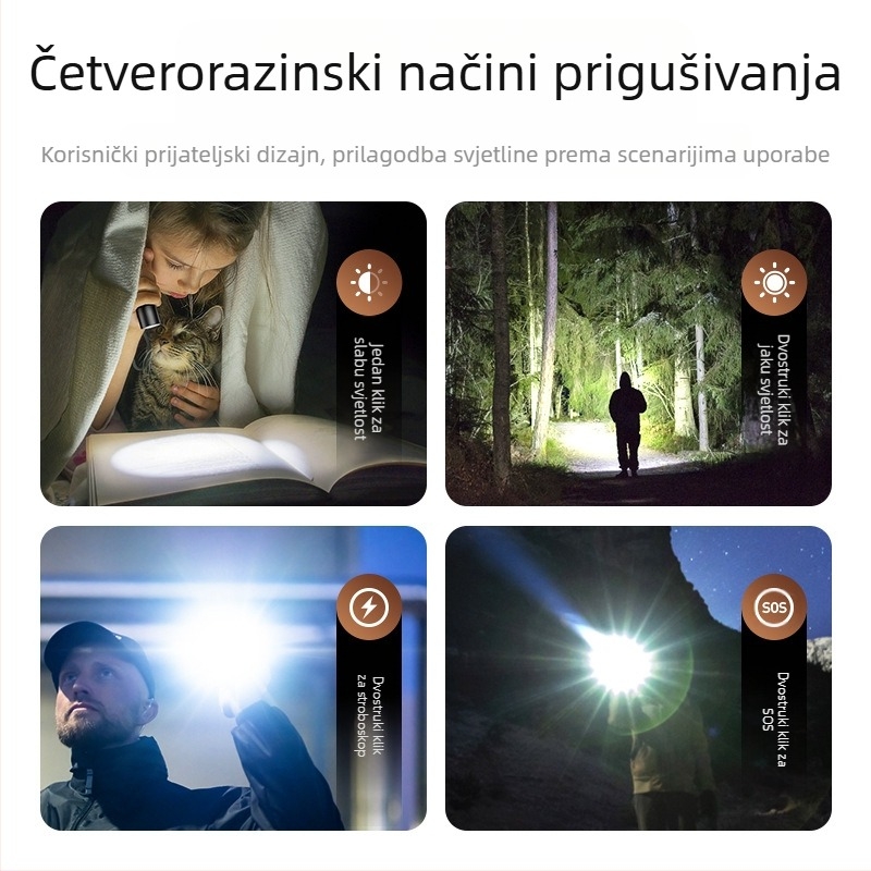 Philipsova svjetiljka, snažno svjetlo, ultra svijetlo punjenje, ultra dugo trajanje baterije, kućna, vanjska, prijenosna rasvjeta za hitne slučajeve SFL1235