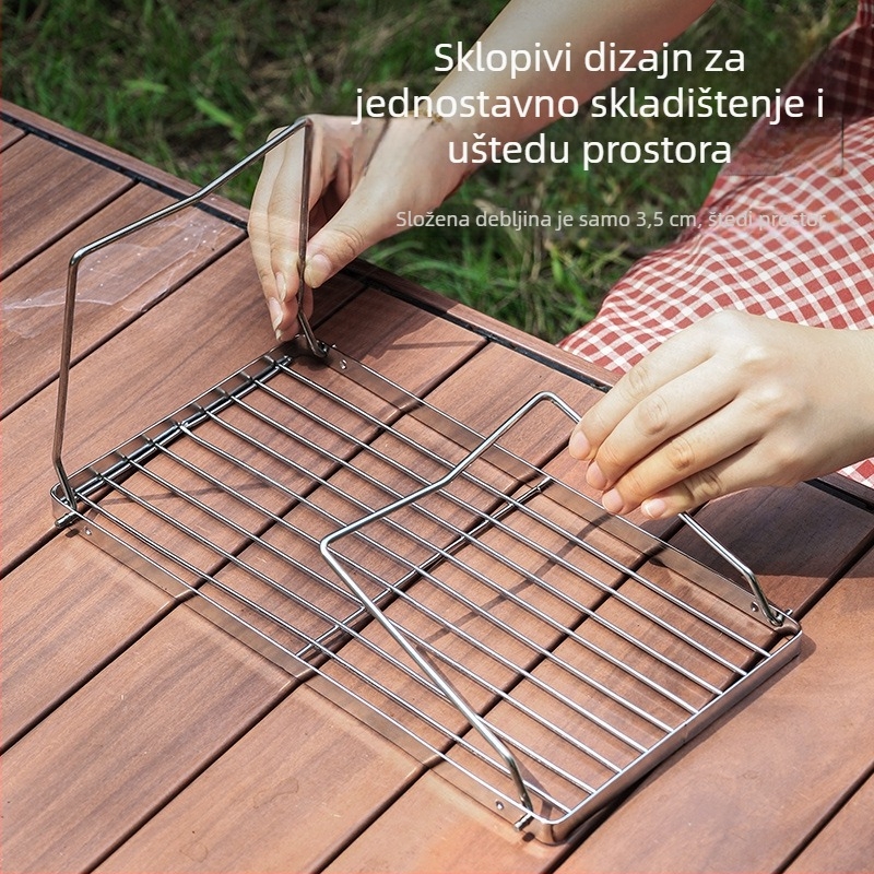 Vanjski sklopivi štednjak s crtanim motivom, stalak za roštilj, kamperska peć, kuhanje čaja, kućanstvo, unutarnji roštilj na ugljen, stalak za roštilj