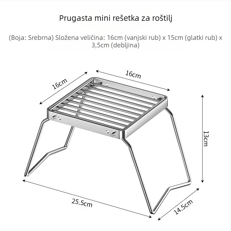 Vanjski sklopivi štednjak s crtanim motivom, stalak za roštilj, kamperska peć, kuhanje čaja, kućanstvo, unutarnji roštilj na ugljen, stalak za roštilj