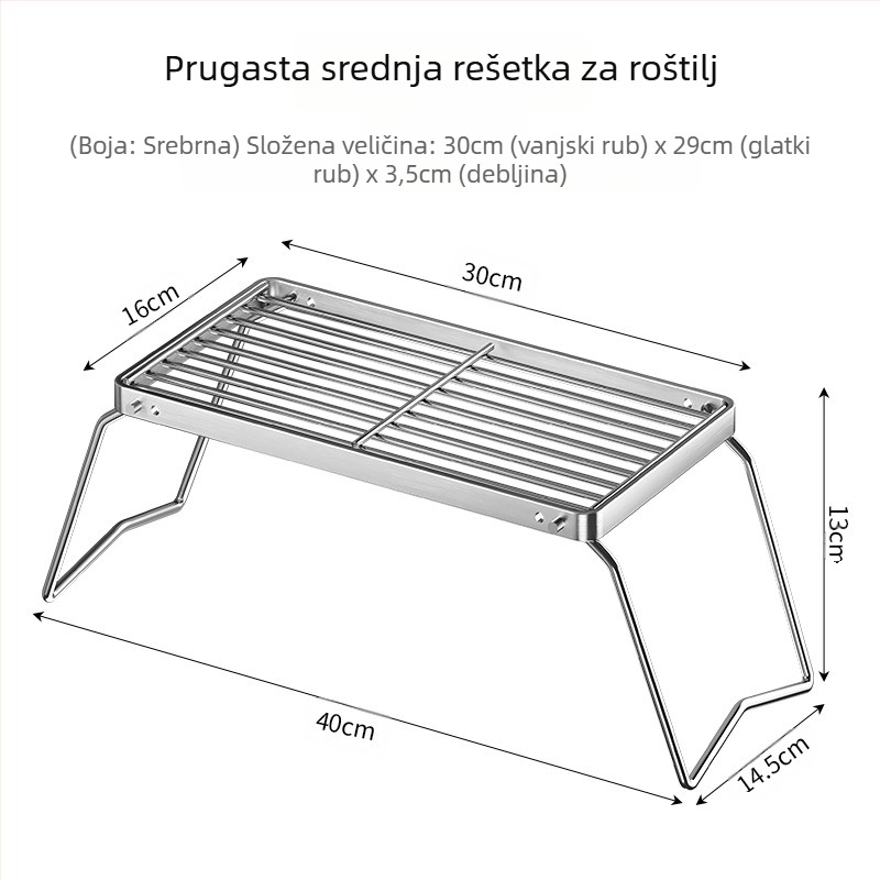Vanjski sklopivi štednjak s crtanim motivom, stalak za roštilj, kamperska peć, kuhanje čaja, kućanstvo, unutarnji roštilj na ugljen, stalak za roštilj