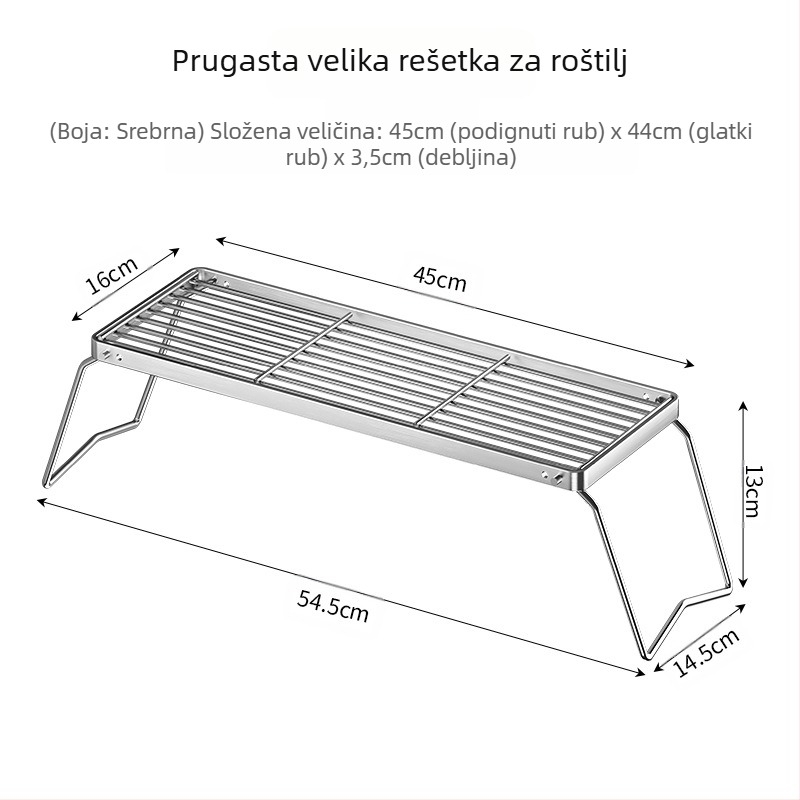 Vanjski sklopivi štednjak s crtanim motivom, stalak za roštilj, kamperska peć, kuhanje čaja, kućanstvo, unutarnji roštilj na ugljen, stalak za roštilj