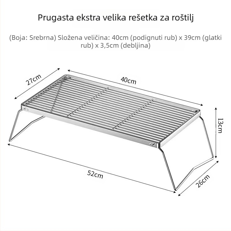 Vanjski sklopivi štednjak s crtanim motivom, stalak za roštilj, kamperska peć, kuhanje čaja, kućanstvo, unutarnji roštilj na ugljen, stalak za roštilj