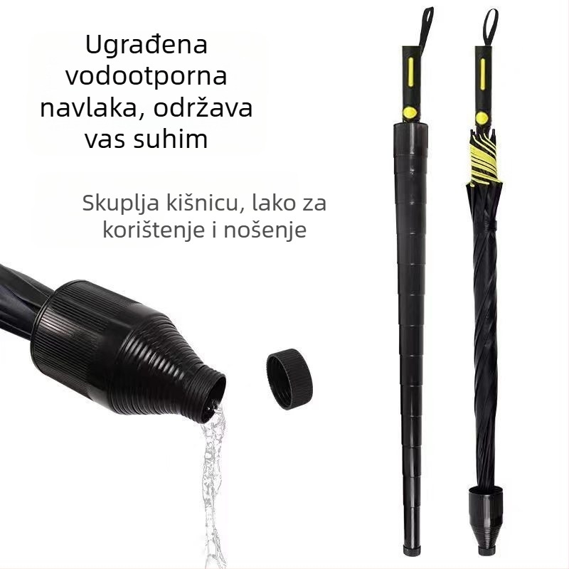 Vodootporna futrola, kišobran s dugom ručkom, veliko oko, kiša, dvostruka namjena, zaštita od oluje, ravna šipka od vlakana, jaka i izdržljiva krema za sunčanje za golf