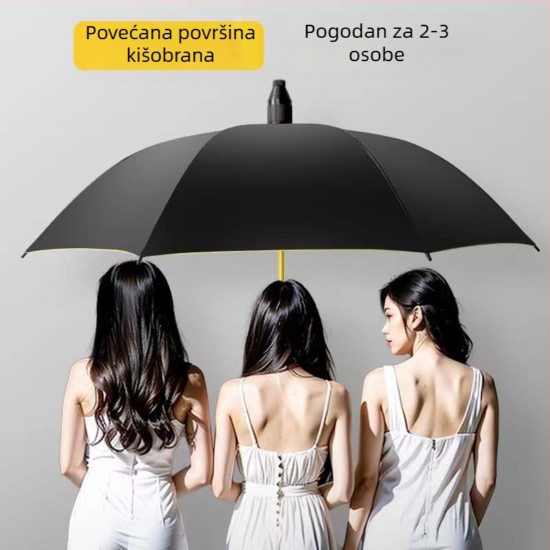 Vodootporna futrola, kišobran s dugom ručkom, veliko oko, kiša, dvostruka namjena, zaštita od oluje, ravna šipka od vlakana, jaka i izdržljiva krema za sunčanje za golf