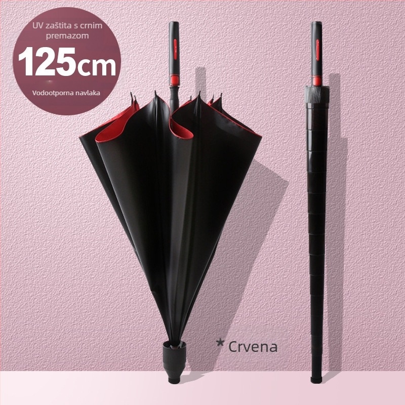 Vodootporna futrola, kišobran s dugom ručkom, veliko oko, kiša, dvostruka namjena, zaštita od oluje, ravna šipka od vlakana, jaka i izdržljiva krema za sunčanje za golf