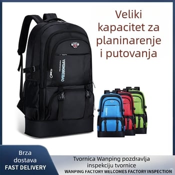 Veliki ruksak za muškarce, veliki putni ruksak za žene, putni planinarski ruksak za vanjsku upotrebu velikog kapaciteta za prtljagu