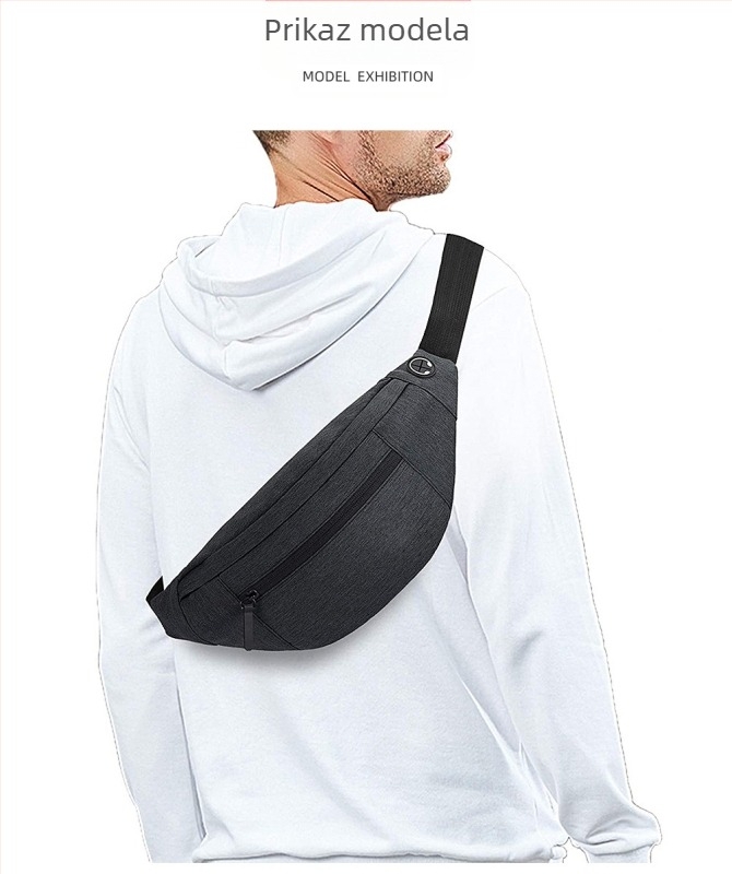 Vanjska dinamična torba za struk, višenamjenska torba za slobodno vrijeme, putovanja i crossbody prsa, vodootporna za fitness i trčanje, torba za pohranu mobitela