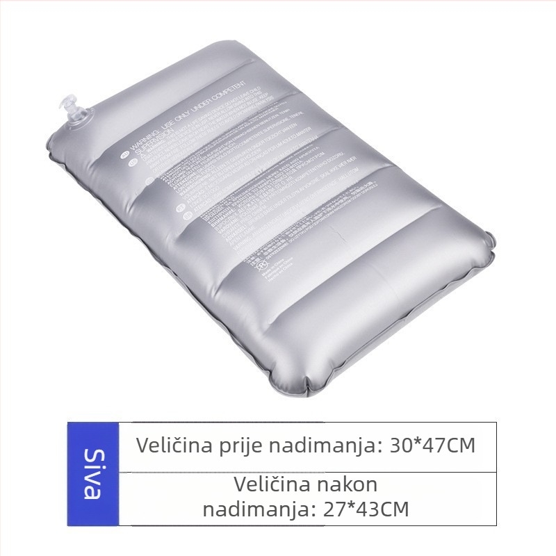 Tvornica na zalihi napuhavanje jastuk kvadratni jastuk vanjski kampiranje višenamjenski PVC flocking jastuk za struk veleprodaja