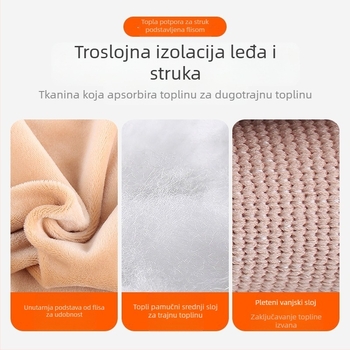Zimski topli štitnik za struk, zadebljani baršunasti štitnik za struk, grijač za trbuh otporan na hladnoću, topla torba za struk, uniseks
