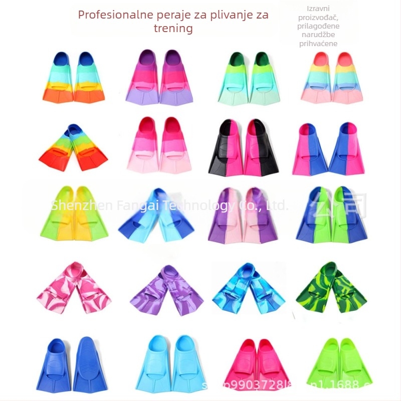 Profesionalne peraje za plivanje, silikonske kratke peraje, dječje ronilačke žablje cipele, oprema za ronjenje, veleprodaja silikonskih žabljih cipela, kratke