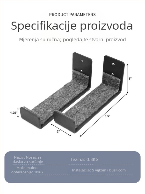 Prekogranični stalak za pohranu kućanskih dasaka za snowboard u garaži, zidni stalak za pohranu dasaka za surfanje SUP-a