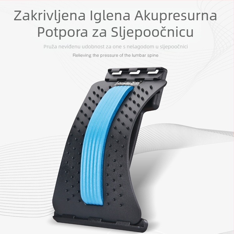 Lumbalno rastezanje, Istezanje za struk, Gornji dio vratne kralježnice, Otvaranje struka, Otvaranje ramena, Pomoćna trakcija za jogu leđa, Zaštita za struk magnetskom terapijom