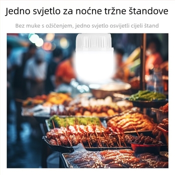 Nova LED žarulja za punjenje 3 vanjska vodootporna noćna tržnica, prijenosna rasvjeta za hitne slučajeve nestanka struje