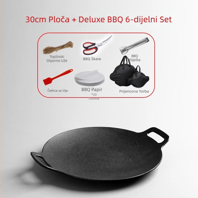 Tava od lijevanog željeza, roštilj, plinski štednjak, indukcijsko kuhalo, roštilj, lijevano željezo bez premaza, vanjski roštilj u korejskom stilu