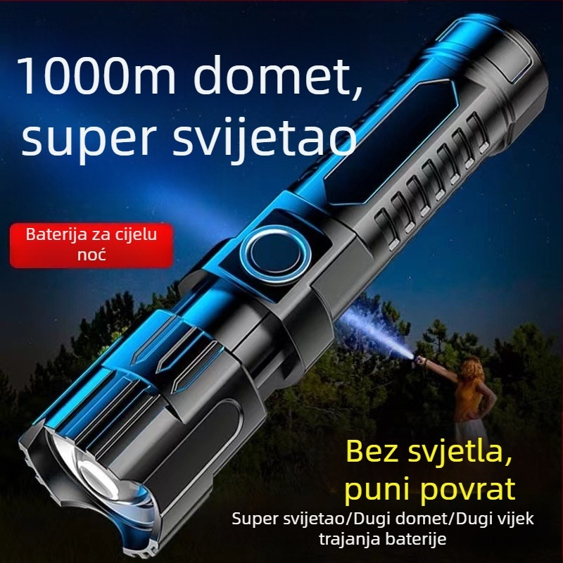 Svjetiljka, snažno svjetlo, punjiva kućna vanjska mala prijenosna rasvjetna svjetiljka, izdržljiva noćna svjetiljka za bicikle