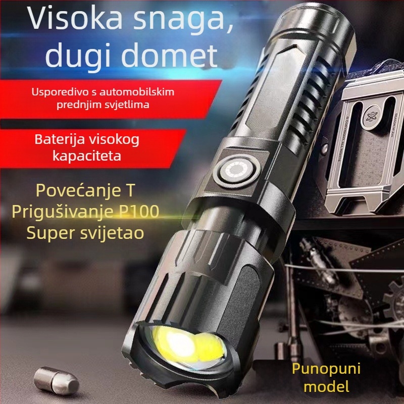 Svjetiljka, snažno svjetlo, punjiva kućna vanjska mala prijenosna rasvjetna svjetiljka, izdržljiva noćna svjetiljka za bicikle