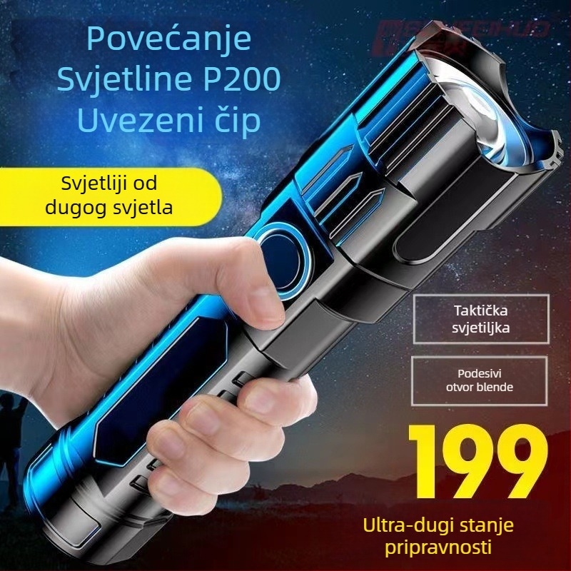 Svjetiljka, snažno svjetlo, punjiva kućna vanjska mala prijenosna rasvjetna svjetiljka, izdržljiva noćna svjetiljka za bicikle