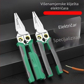 8-u-1 višenamjenska kliješta za mjerenje i skidanje izolacije žice, rezanje žice, izvlačenje žice, škare za žicu i kabele, kliješta za guljenje, kliješta za krimpovanje električnih žica