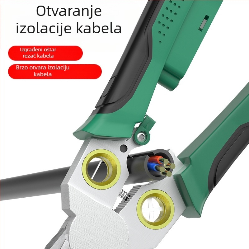 8-u-1 višenamjenska kliješta za mjerenje i skidanje izolacije žice, rezanje žice, izvlačenje žice, škare za žicu i kabele, kliješta za guljenje, kliješta za krimpovanje električnih žica